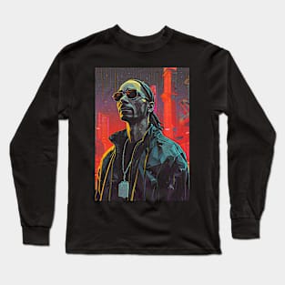 Snopp Dogg Cyberpunk Art Long Sleeve T-Shirt